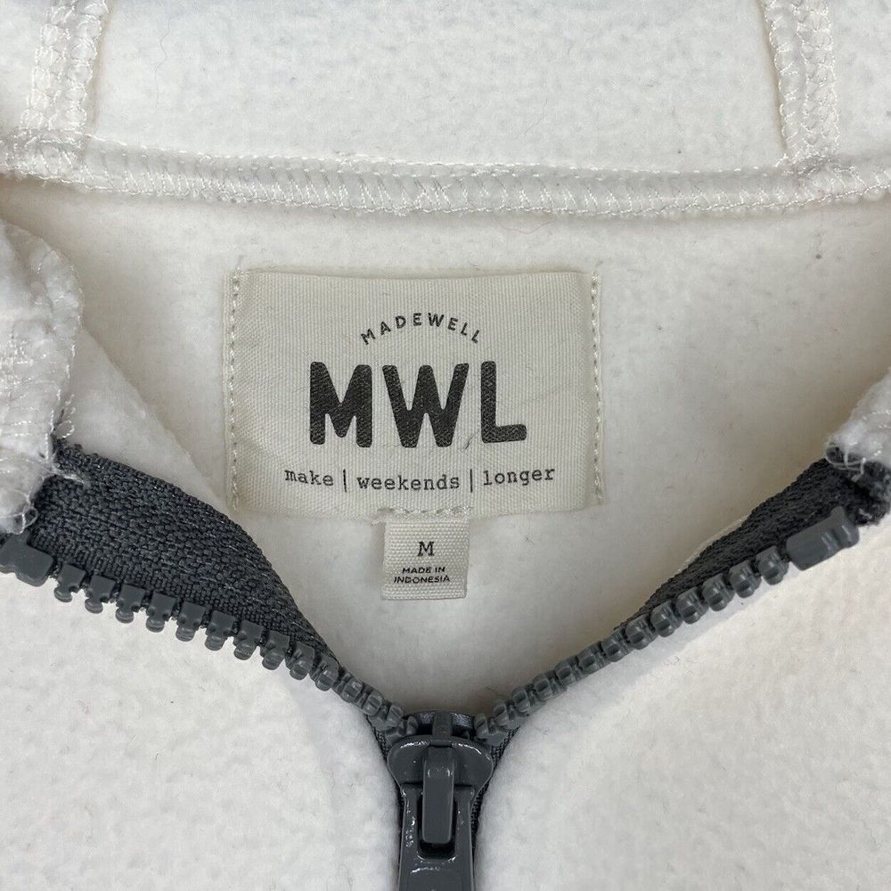 MADEWELL MWL Jacket Womens Medium Betterfleece Colorblock Zip Hoodie NB312 - Picture 9 of 11